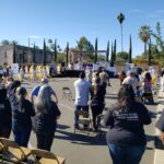 Cemetery graveyard visitors procession
